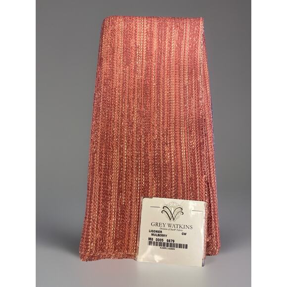 2 Grey Watkins Brocade Fabric Samples 25” x 25” Ligonier Mulberry Pink ret.137yd - Picture 1 of 4